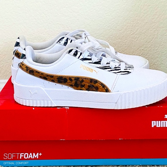Puma Carina Animal Print Sneakers - Picture 1 of 7